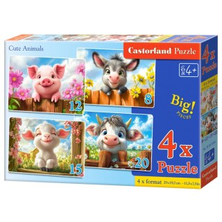 Castorland Puzzle 4w1 Cute Animals B-041084