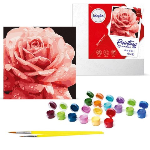 Ideyka Malowanie po numerach 40 x 40 cm KHO3236 Doskonała róża AP0095