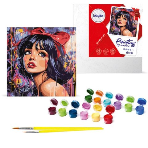 Ideyka Malowanie po numerach 40 x 40 cm KHO8601 Nowoczesna Królewna Śnieżka AP0101