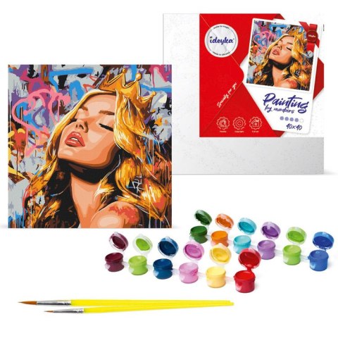 Ideyka Malowanie po numerach 40 x 40 cm KHO8603 Nowoczesna Śpiąca Królewna AP0103