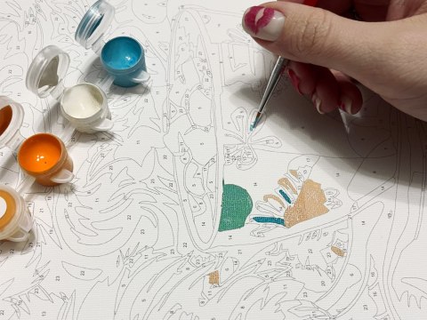 Ideyka Malowanie po numerach 40x50 cm KHO6534 Śnieżna bajka AP0108