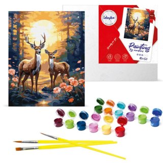 Ideyka Malowanie po numerach 40x50 cm KHO6602 Wdzięczny jeleń AP0113