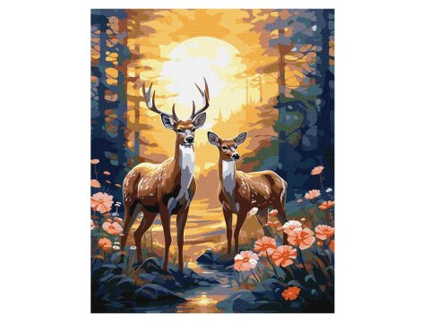 Ideyka Malowanie po numerach 40x50 cm KHO6602 Wdzięczny jeleń AP0113