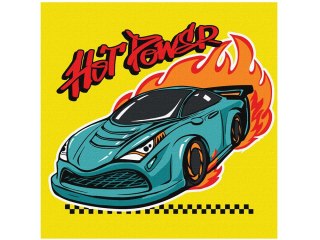 Ideyka Malowanie po numerach dla dzieci 25x25cm KHO1192 Wyścigi motorowe AP0063