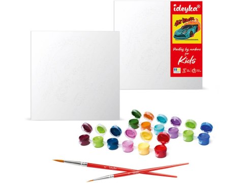 Ideyka Malowanie po numerach dla dzieci 25x25cm KHO1192 Wyścigi motorowe AP0063