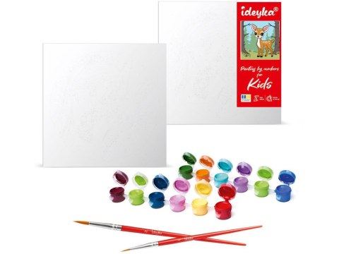 Ideyka Malowanie po numerach dla dzieci 25x25cm KHO6193 Magiczny jeleń AP0083