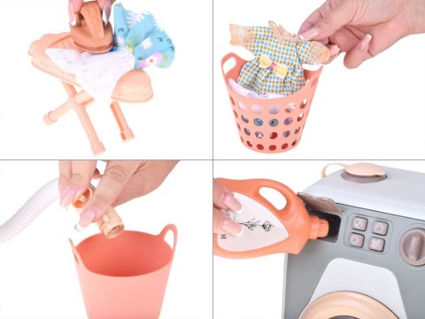 JOKOMISIADA Automatyczna Pralka Suszarka 2w1 dla Dzieci Obrotowy Bęben akcesoria ZA5870