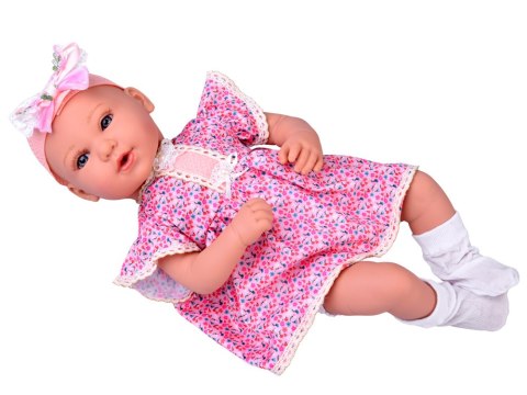 JOKOMISIADA Lalka BOBAS interaktywna 46cm - w liliowej sukience + akcesoria ZA5834