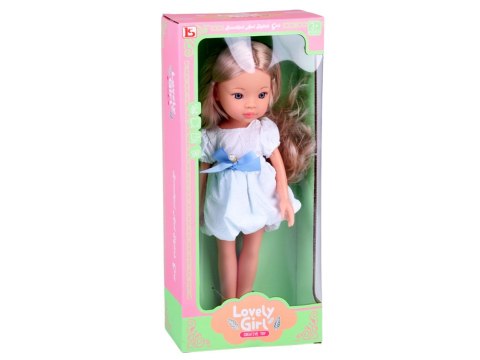 JOKOMISIADA Lovely Girl Lalka blondynka z długimi włosami w białej sukience 33cm ZA5850