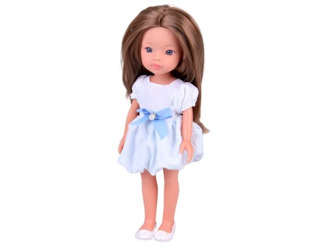 JOKOMISIADA Lovely Girl Lalka szatynka z długimi włosami w białej sukience 33cm ZA5850