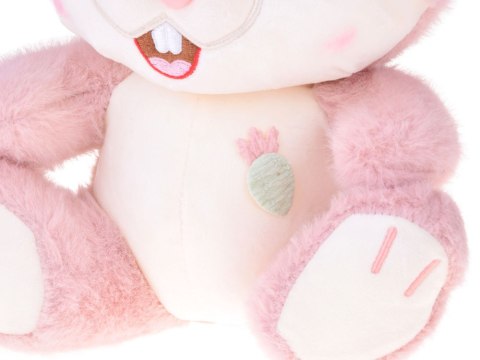 JOKOMISIADA Pluszowy Królik 40 cm Urocza różowa MALINKA z zaginanymi uszami ZA5922