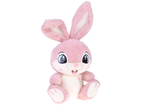 JOKOMISIADA Pluszowy Królik 40 cm Urocza różowa MALINKA z zaginanymi uszami ZA5922