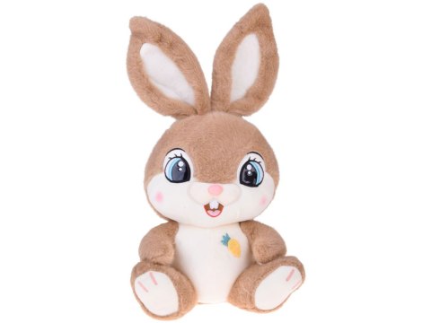 JOKOMISIADA Pluszowy Królik 40 cm Uroczy brązowy KARMELEK z zaginanymi uszami ZA5922