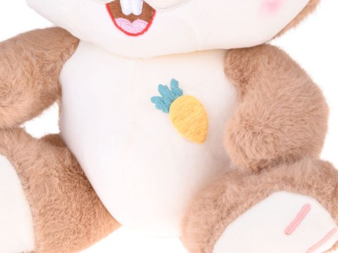 JOKOMISIADA Pluszowy Królik 40 cm Uroczy brązowy KARMELEK z zaginanymi uszami ZA5922