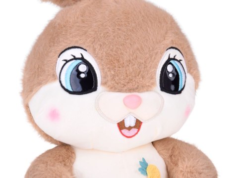 JOKOMISIADA Pluszowy Królik 40 cm Uroczy brązowy KARMELEK z zaginanymi uszami ZA5922