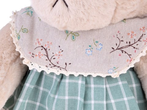 JOKOMISIADA Pluszowy MIŚ - beżowa Zosia 58cm w zielonej VINTAGE sukience ZA5923 D