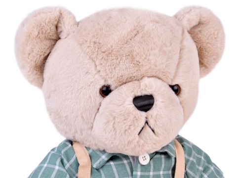 JOKOMISIADA Pluszowy MIŚ - beżowy Franek 58cm w zielonej VINTAGE koszuli ZA5923 B