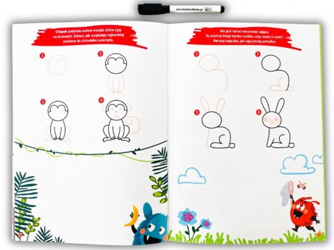 Kapitan Nauka Kapitan Nauka Bazgraki uczą się rysować. Zwierzęta KS1198