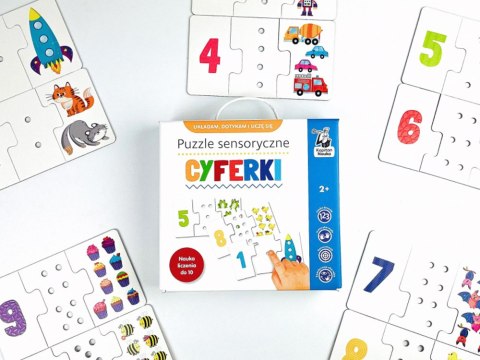 Kapitan Nauka Kapitan Nauka Puzzle sensoryczne Cyferki - dotykam, układam i uczę się ZA6085