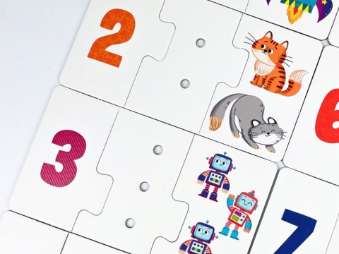 Kapitan Nauka Kapitan Nauka Puzzle sensoryczne Cyferki - dotykam, układam i uczę się ZA6085