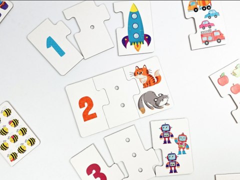 Kapitan Nauka Kapitan Nauka Puzzle sensoryczne Cyferki - dotykam, układam i uczę się ZA6085