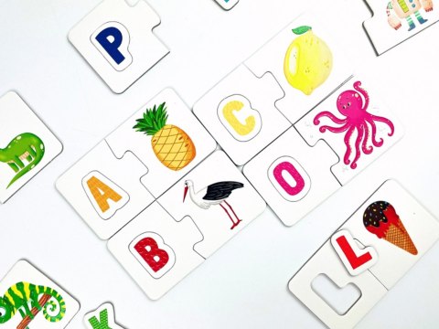 Kapitan Nauka Kapitan Nauka Puzzle sensoryczne Literki - dotykam, układam i uczę się ZA6086