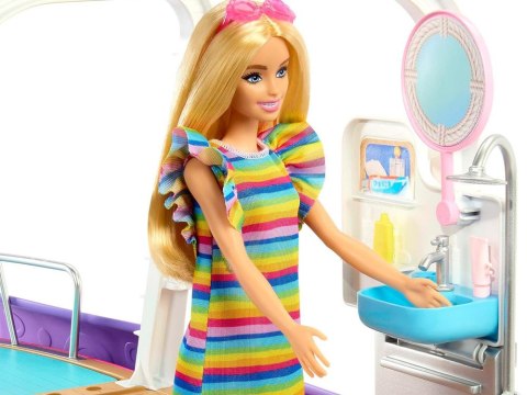 Mattel Mattel Barbie Motorówka dla lalek z TRANSFORMACJA WNĘTRZ + akcesoria ZA6042