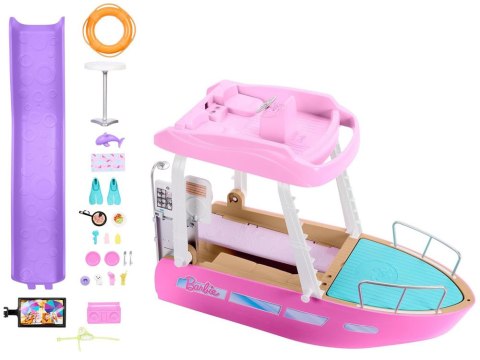 Mattel Mattel Barbie Motorówka dla lalek z TRANSFORMACJA WNĘTRZ + akcesoria ZA6042