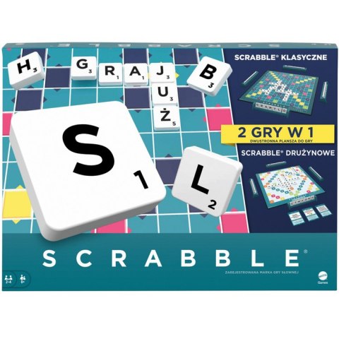 Mattel Mattel Gra słowna Scrabble 2w1 (edycja polska) - wersja odnowiona GR0828
