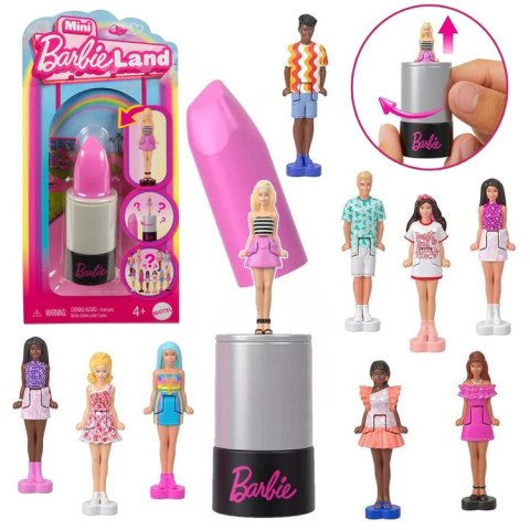 Mattel Mattel Mini Barbie Land LALKA niespodzianka w szmince Barbie lub Ken ZA6037