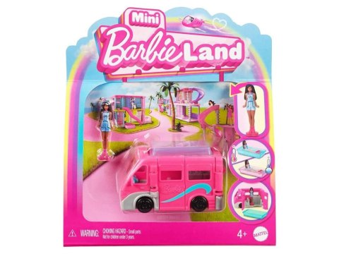 Mattel Mattel Mini Barbie Land Lalka turystka + autko kamper ZA6038 C