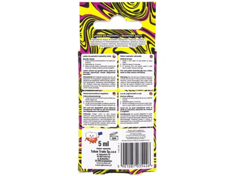 TUBAN Tuban Tubi Glam lakier do paznokci dla dzieci Żółty Neonowy 5 ml ZA6121
