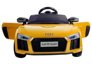 LEAN CARS Auto na Akumulator Audi R8 Spyder Żółty