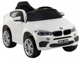 LEAN CARS Auto na Akumulator BMW X6 Białe Skóra, EVA