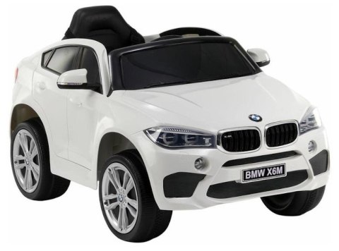 LEAN CARS Auto na Akumulator BMW X6 Białe Skóra, EVA