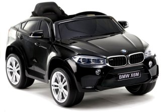 LEAN CARS Auto na Akumulator BMW X6 Czarne Skóra, EVA