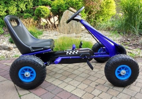 LEAN CARS Gokart Niebieski A-15 Pompowane Koła