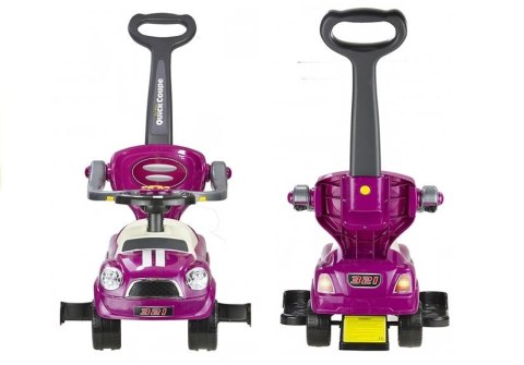 LEAN CARS Jeździk Pchacz z Prowadnicą Coupe Fioletowy