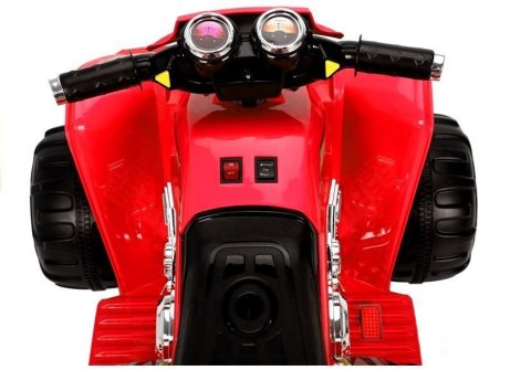 LEAN CARS Quad na Akumulator Duże Koła Czerwony