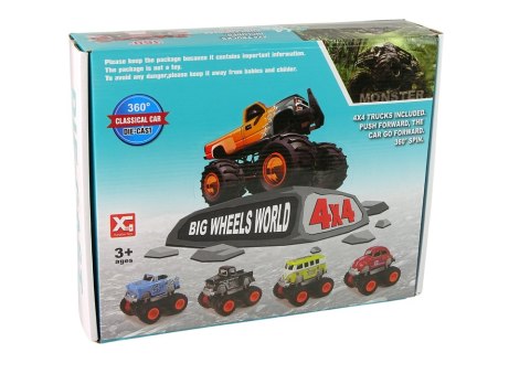 LEAN Toys Auto 4x4 Klasyczny Model Na Dużych Kołach 4 Kolory