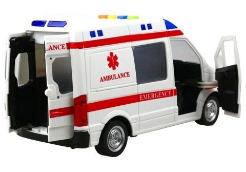 LEAN Toys Auto Karetka Pogotowia Ambulans Efekty Gra Świeci