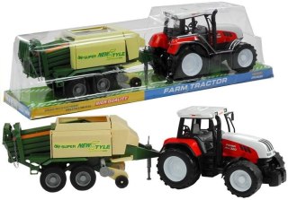 LEAN Toys Duży Traktor z Przyczepą Maszyna Rolnicza 65 cm