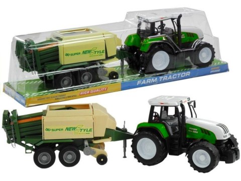 LEAN Toys Duży Traktor z Przyczepą Maszyna Rolnicza 65 cm