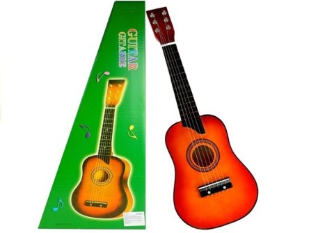 LEAN Toys Gitara Drewniana Klasyczna z Kostką Czerwona 60 cm