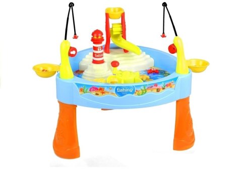 LEAN Toys Gra Łowienie Rybek Stolik Wodny Gra Świeci 25 Elem