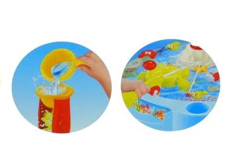 LEAN Toys Gra Łowienie Rybek Stolik Wodny Gra Świeci 25 Elem
