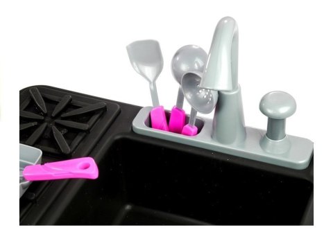 LEAN Toys Kuchenka i Zlewozmywak z Akcesoriami Kran z Wodą