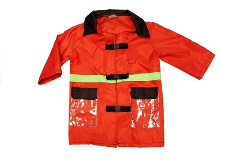 LEAN Toys Prawdziwy Strój Strażaka Dla Dziecka Kask Gaśnica Akcesoria Czerwony