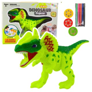 LEAN Toys Projektor Dinozaur Do Rysowania Malowania 18 Obrazków Pisaki 2w1