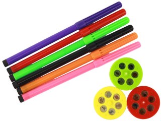 LEAN Toys Projektor Dinozaur + Pisaki 18 Obrazków Malowanie